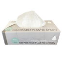 新生活応援★プラスチックエプロン 50枚入 フリーサイズ 半透明 使い捨てエプロン 袖なし エプロン 防水 防汚 防油 感染対策 防護衣 介護 箱入り 医療用 ...
