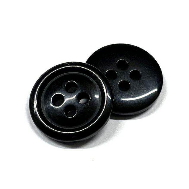 小学生 制服 イートン用 ボタン 袖ボタン 15mm（黒）