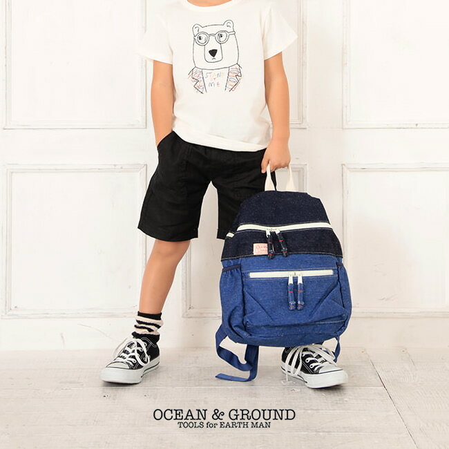 オーシャンアンドグラウンド Ocean＆Ground リュック デイパック SEA & SKY デニム S～M 1815102