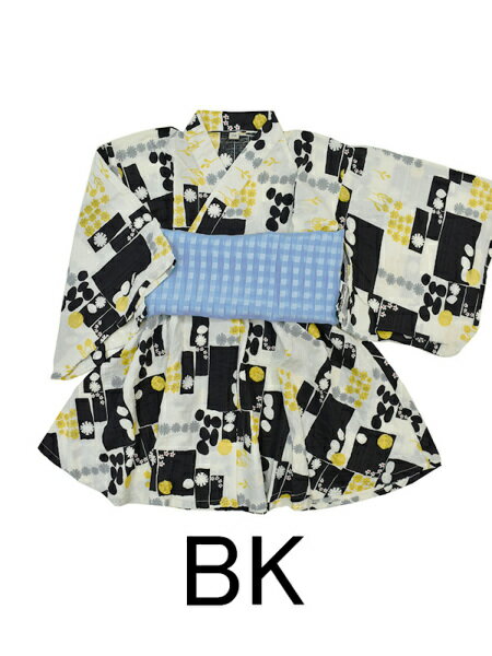 オーシャンアンドグラウンド Ocean＆Ground 浴衣 ワンピース 女児 女子 女の子 BLOCK PATTERN 1012702