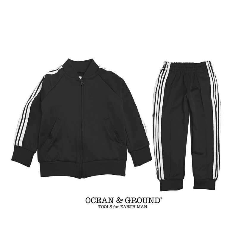 オーシャンアンドグラウンド Ocean＆Ground 子供服 ジャージ 上下セット ブラック キッズ 1817801