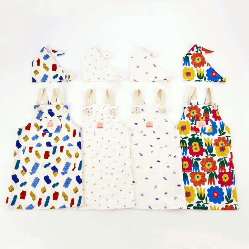 楽天学生服・制服のニシキ通販オーシャンアンドグラウンド Ocean＆Ground エプロンセット 総柄 GOODAY 4448001