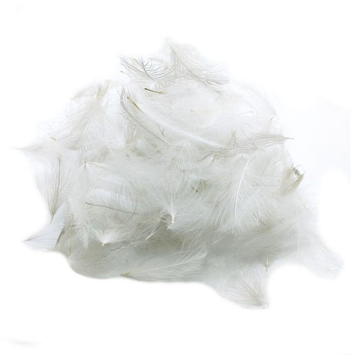 river peak(リバーピーク) CDCフェザー 0.5g バルク ホワイト 【ゆうパケットOK】