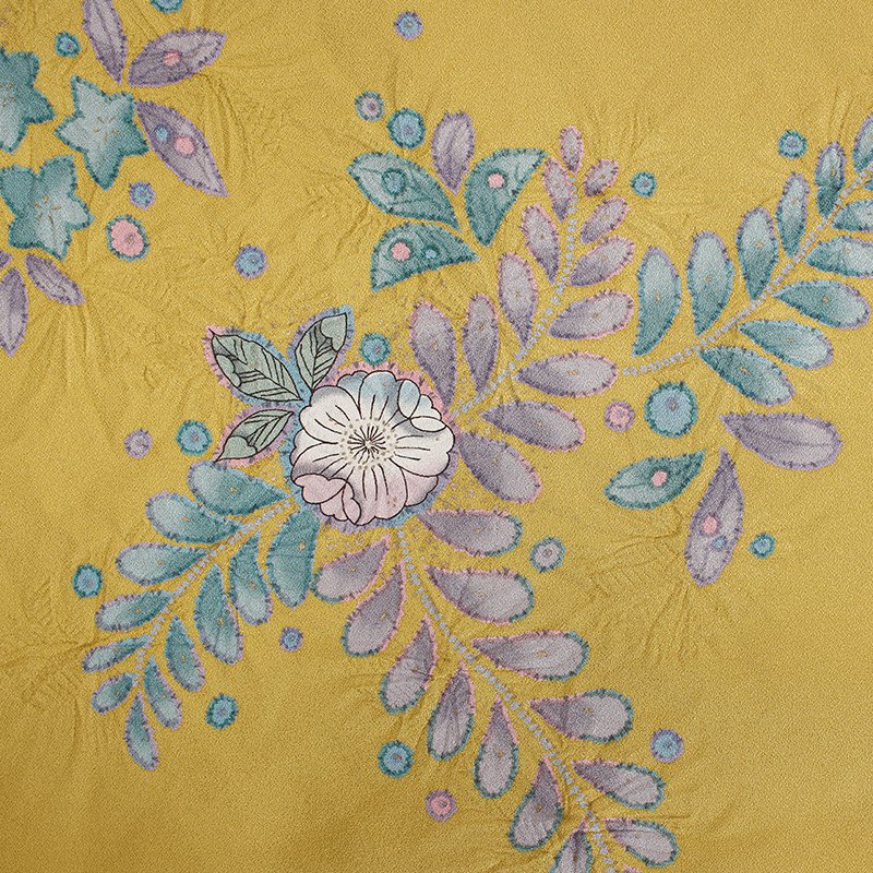 【スーパーSALE特別クーポン配布中】【レンタル】 成人式 振袖 17点セット 振袖レンタル フルセット f337-s 【往復送料無料】 二十歳 振袖 Lサイズ レンタル 成人式 振袖 正絹 黄 イエロー 辻が花 振袖 20歳 レディース レンタル着物 成人式 謝恩会