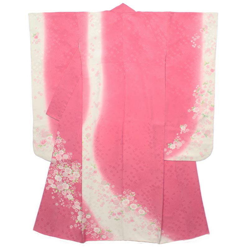 【レンタル】 振袖 18点セット 振袖レンタル フルセット f340-p 【往復送料無料】 振袖 M～Lサイズ レンタル 振袖 正絹 ピンク 桜 振袖 レディース レンタル着物 結婚式 初詣 謝恩会 お茶会 お見合い 結納式