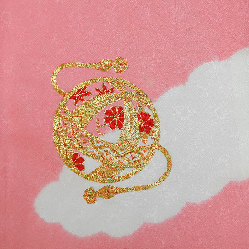 【レンタル】 女の子 産着 7点セット 初着レンタル フルセット ug098 【往復送料無料】 女児 初着 レンタル 産着 正絹 ピンク 花柄 金駒刺繍 初着 赤ちゃん ベビー レンタル着物 お宮参り お食事会