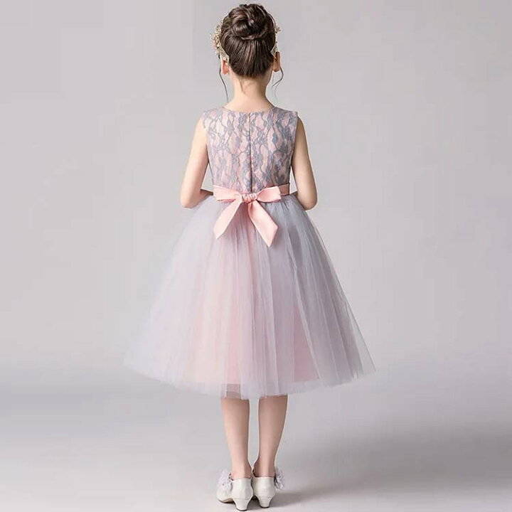 子供ドレス 刺繍 チュール ワンピース フォーマル 子ども キッズ ドレス ロング 結婚式 演奏会 発表会 ピアノ イベント 業式 入学式 七五三 3
