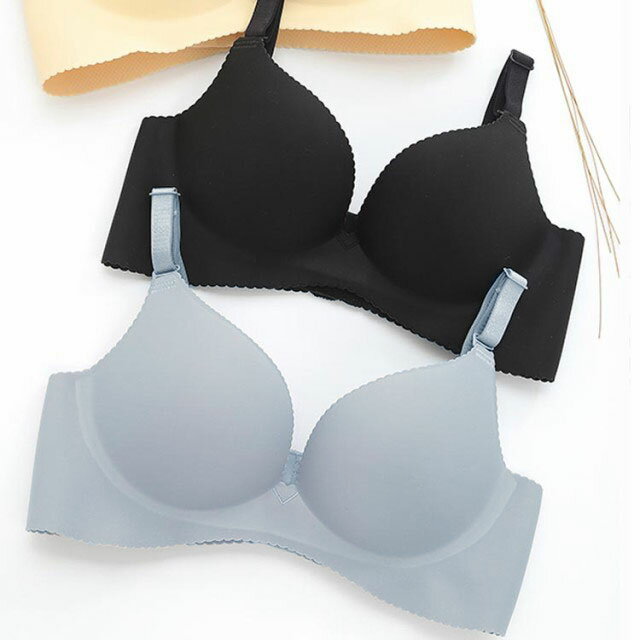 送料無料ブラジャー シームレス 美胸ブラ 単品 下着 ブラ 無地 透けにくい 響きにくい 女性 ベージュ シンプル Tシャツブラ レディース シームレスブラジャー ひびきにくい 縫い目なし 2020春新作