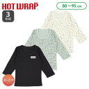 HOTWRAP）3枚組長袖シャツ肌着（チケット・恐竜・宇宙）【80cm・90cm・95cm】[男 長袖 ベビー キッズ こども インナー 肌着 下着 シャツ 冬 発熱素材]