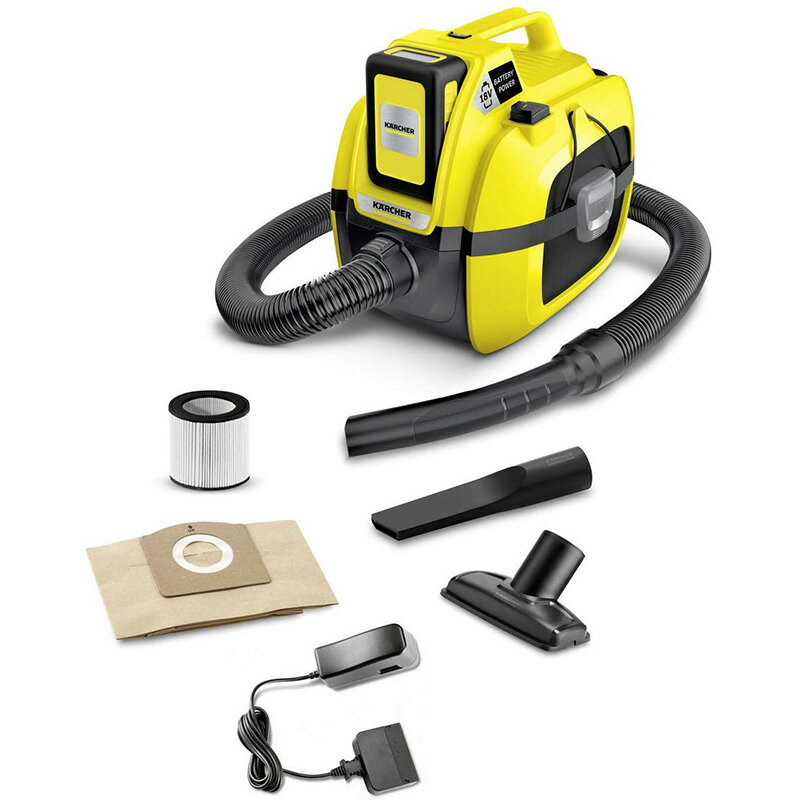 KARCHER ケルヒャー 乾湿両用バキュームクリーナー WD1 バッテリー 1.198-306.0 ブロアー機能付き 1.198-306.0 4054278648217のサムネイル