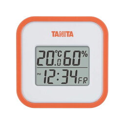 タニタ デジタル温湿度計 TT-558 オレンジ 日付表示 時刻表示 時計 4904785555815