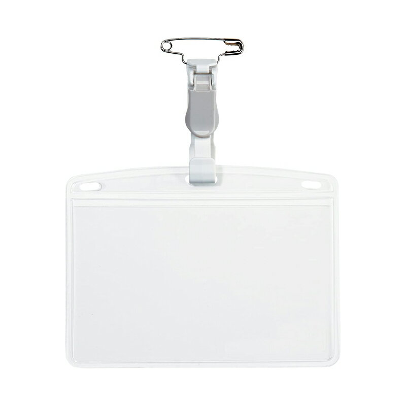 オープン工業 名札 硬質PETケース タッグ名札 名刺サイズ 10枚 NT-8-GY 4970115560811