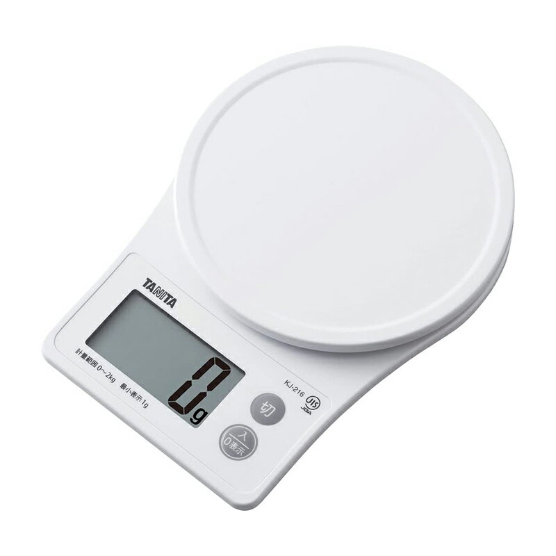 タニタ デジタルクッキングスケール はかり ホワイト KJ-216 WH 4904785715011