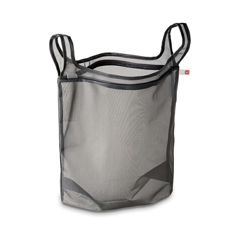 特徴1:衣類の持ち運びに適した、レジ袋のような持ち手 特徴2:タオルバーやドアノブに掛けられる 特徴3:洗濯カゴのように使用し、そのまま洗濯できる 特徴4:通気性の良いメッシュ生地 サイズ(約) 横40cm×縦45cm×底マチ16cm(持ち手を含む)　持ち手12cm 重量(約) 41g 素材:ポリエステル 容量目安：タオル×7枚、シャツ×3枚 生産国:中国 タテ型・ドラム式・乾燥機対応 商品写真は、 お使いのモニター設定、お部屋の照明等により実際の商品と色味が異なる場合がございます。