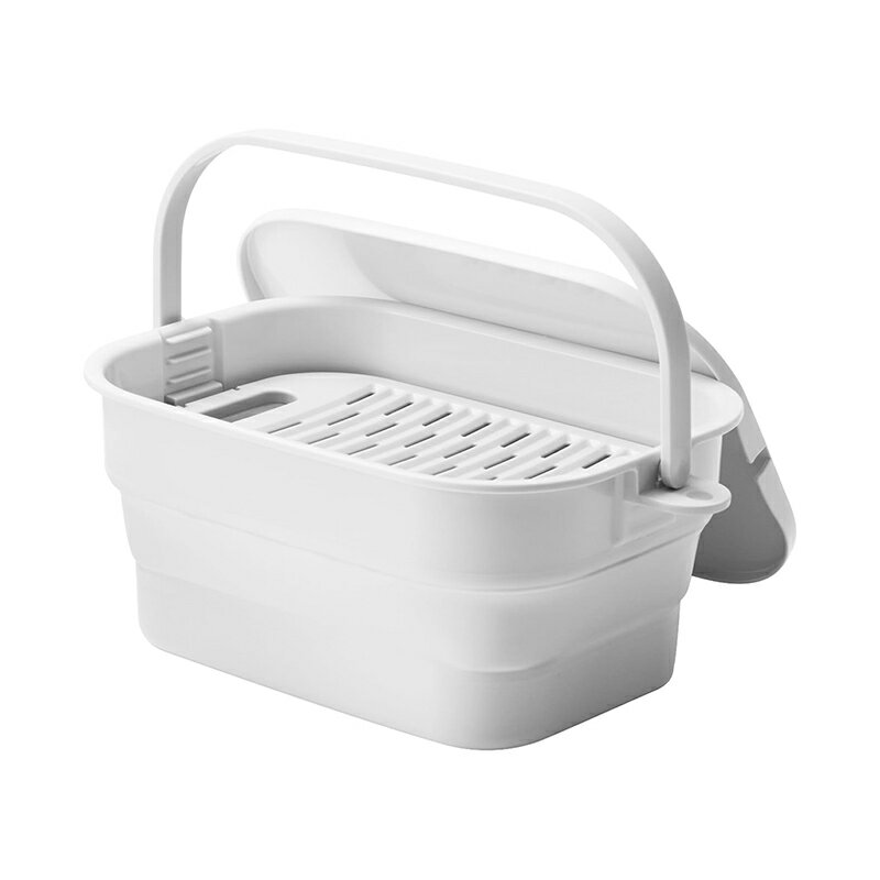 品番 : I-617 商品サイズ(折りたたみ時) : W36.6×D24.6×H6.7cm 商品サイズ(組み立て時) : W36.6×D24.6×H16cm 容量 : 7L 重量 : 688g 材質 : 枠・底・ハンドル・フタ・洗濯板／ポリプロピレン,本体／熱可塑性エラストマー 商品写真は、 お使いのモニター設定、お部屋の照明等により実際の商品と色味が異なる場合がございます。