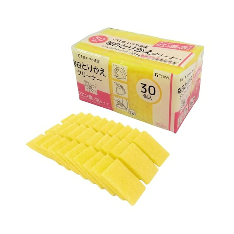 商品サイズ：0.8×5×8cm（1個あたり） 食品にも使用されるクエン酸を含ませたクリーナーです。 使い切りタイプ。 商品写真は、 お使いのモニター設定、お部屋の照明等により実際の商品と色味が異なる場合がございます。