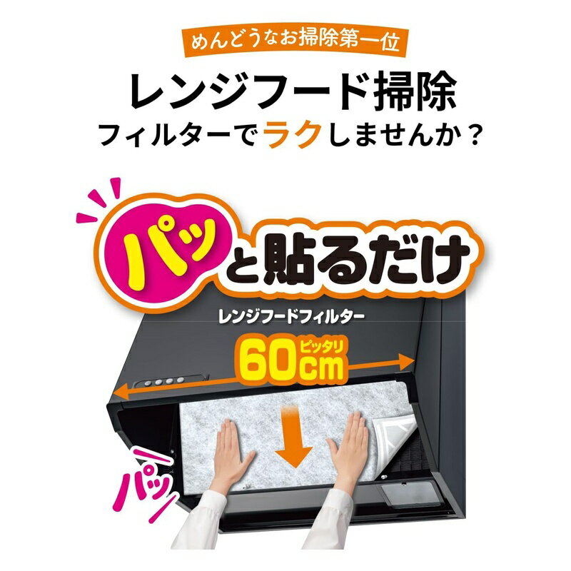 東洋アルミ パッと貼るだけ深型用フィルター60cm3枚入 2712 4901987227120