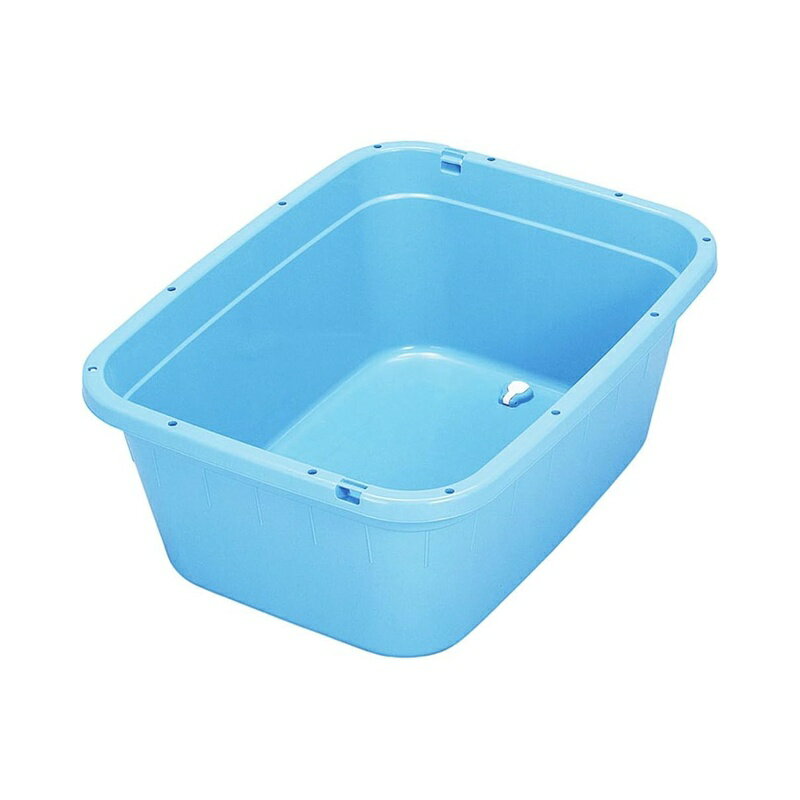 新輝合成 トンボ 角型 タライ ジャンボ 水抜き栓付き ホース穴付き 120型 120リットル ブルー 幅86.0cm×奥行66.0cm×高さ34.0cm 日本製 4973221008338
