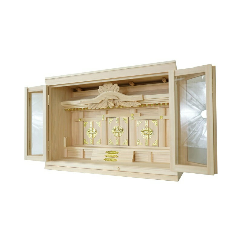 神棚の里 神棚 箱宮20号 三社 ナチュラル 4993896050142