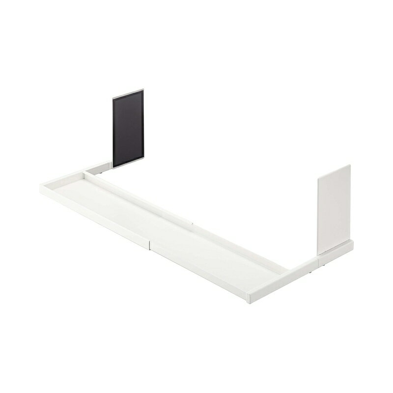 Paper Storage - 山崎実業(Yamazaki) マグネット 伸縮 洗濯機ラック ホワイト 約W39.5〜67.5XD30XH18.3cm プレート Plate ランドリー収納棚 5645 4903208056458