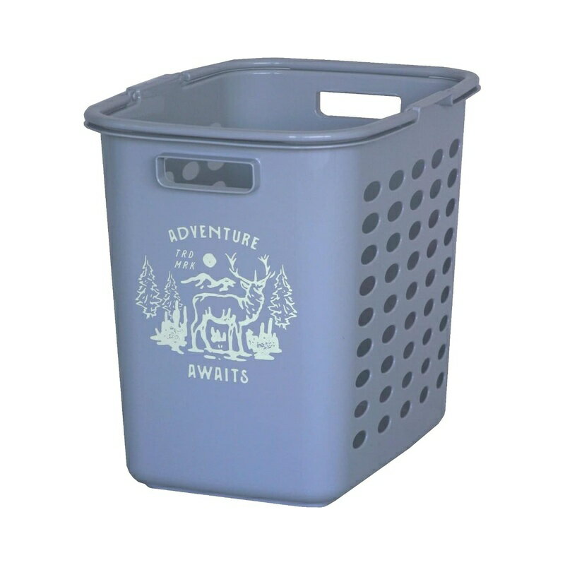 平和工業(Heiwa Kougyou) 洗濯カゴ ランドリーバスケット 深型 クールグレー 約39.5×44.5×32cm 4907556245502