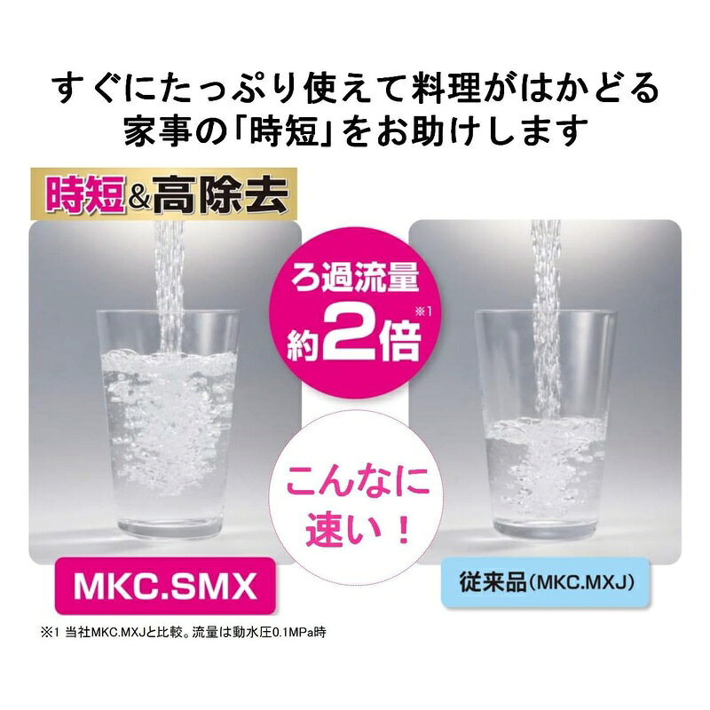 スーパーメガホームセンター ejoyの東レ トレビーノ 浄水器 蛇口 直結型 (高水圧/高除去/13項目クリア/30%節水) 日本製 MK206SMX カセッティシリーズ 4960685892115｜アングル3