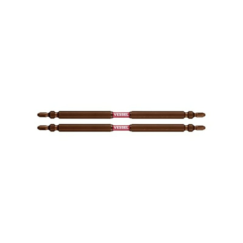 樂天商城 - ベッセル(VESSEL) 40V対応 サキスボ スリム トーションビット 両頭 +2×φ4.5×150mm 2本組 SDT142150 4907587347541