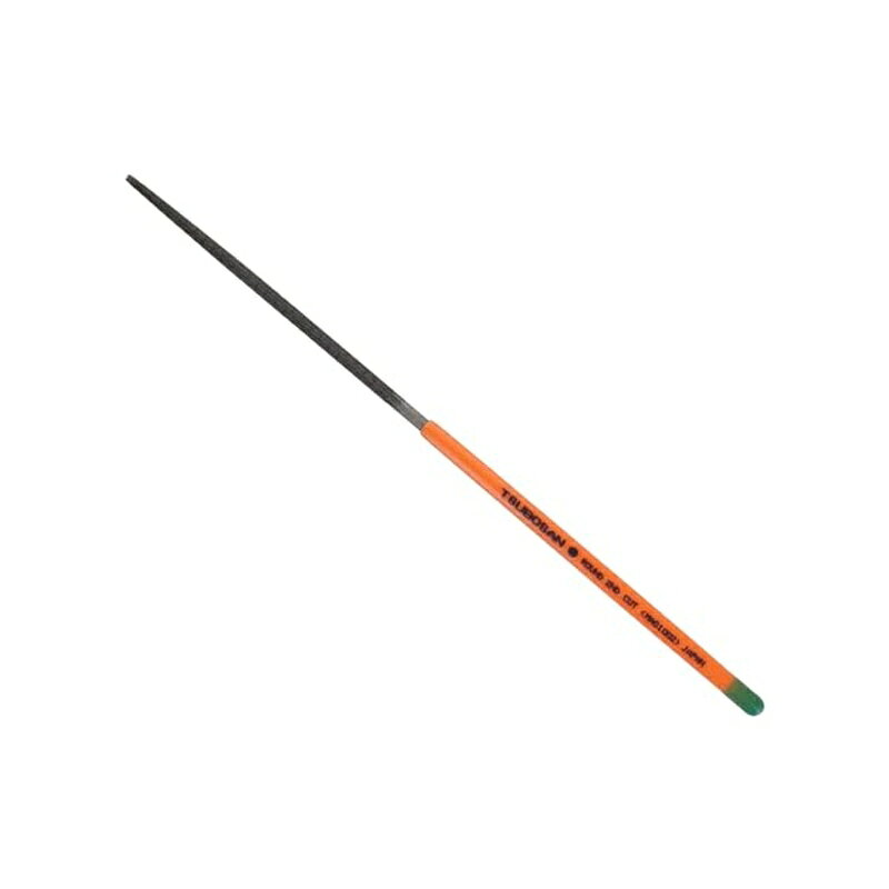 一般金属加工用のヤスリです 仕様 ヤスリ目数：23CUT/cm ソフトグリップ付 形状：丸 刃長85mm 目種：複目 【材質】本体：SK材 柄部：樹脂グリップ 【商品サイズ】幅3.2×高さ185×奥行3.2mm 重量15g 商品写真は、 お使いのモニター設定、お部屋の照明等により実際の商品と色味が異なる場合がございます。