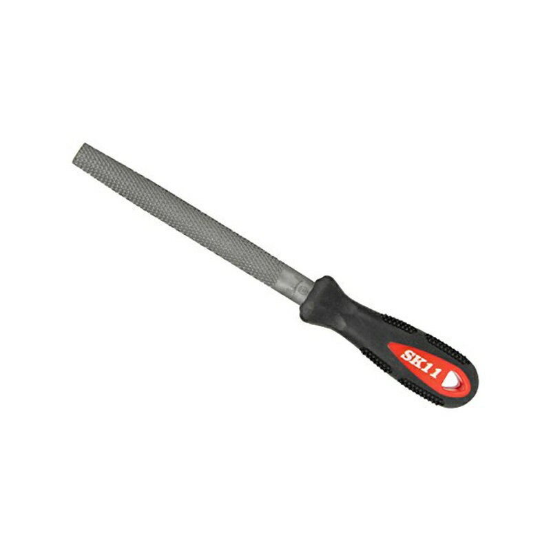SK11(エスケー11) 木工用ヤスリ ソフトグリップ 鬼目 半丸 150mm 柄付き 木材や鉛...