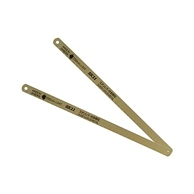 用途:ステンレス・鉄・アルミ・真鍮などの切断 適合サイズ:250mm 刃数:24山 入数:2枚 材質:バイメタル ステンレス・鉄などの切断に最適 【用途】 ステンレス・鉄・アルミ・真鍮などの切断作業 【特徴】 ・弦鋸用の替刃、ステンレス・鉄用 ・6~25mmまでの厚みの材料の切断に最適 ・バイメタルブレードでねじれ・曲げに強く、長寿命 ・ボディ部はスプリング鋼をベースとした特殊鋼、刃部はコバルトハイス鋼を使用 商品写真は、 お使いのモニター設定、お部屋の照明等により実際の商品と色味が異なる場合がございます。