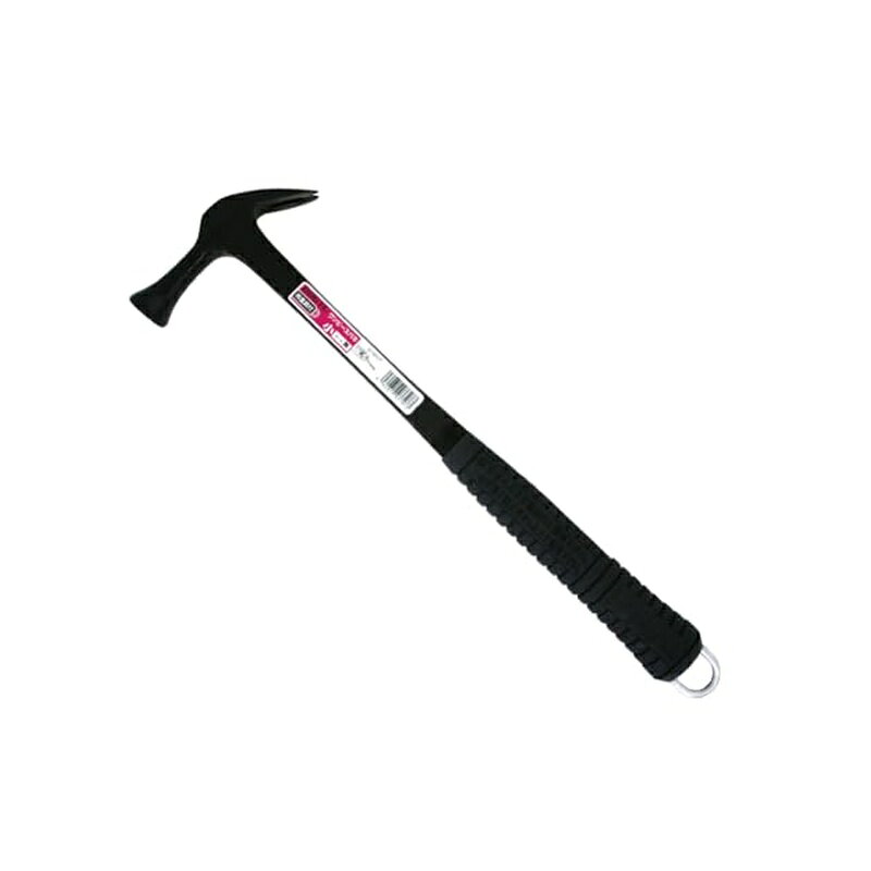 全長:約425mm 頭の全長:約135mm 口径:29mm 全重量:約670g ヘッド:工具鋼、グリップ:エラストマー 頭と柄が一体のワンピース型仮枠鎚 【用途】 仮枠作業、仮枠解体 【特徴】 ・ヘッド部には便利なセパ折り用の穴がついている ・吊金具付で落下防止コードが直接取り付けられる ・抜けにくい新型グリップを採用 商品写真は、 お使いのモニター設定、お部屋の照明等により実際の商品と色味が異なる場合がございます。