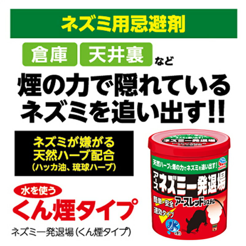 アース製薬 ネズミ用忌避剤 ネズミ一発退場 10g（くん煙タイプ） 4901080254016
