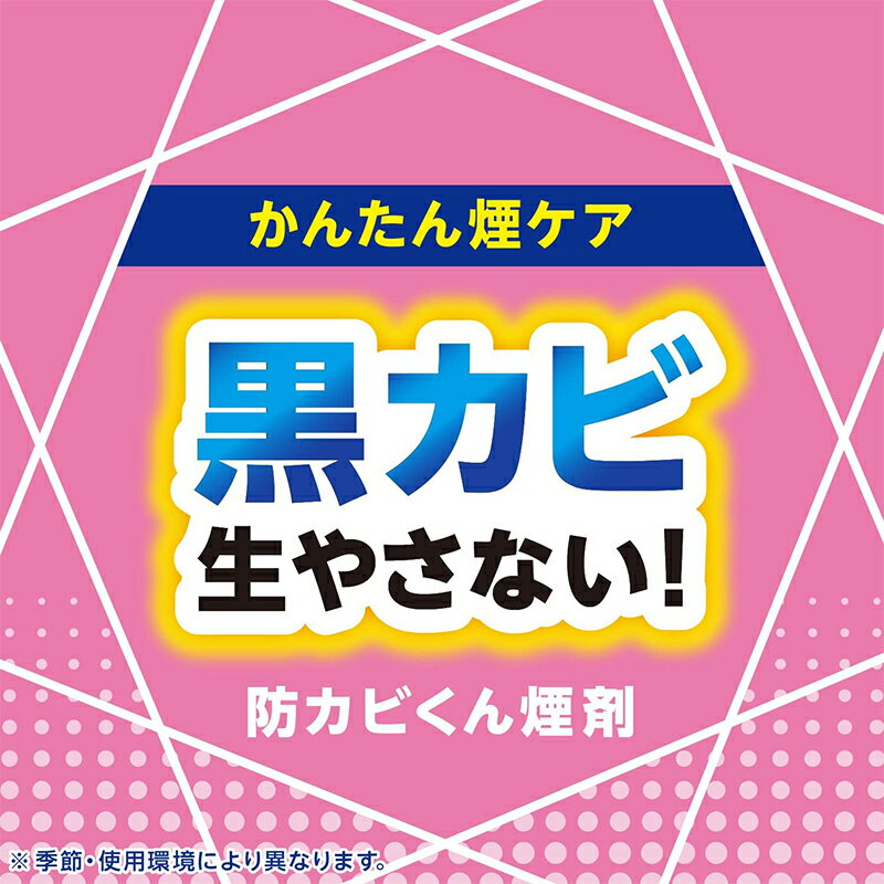アース製薬 らくハピ お風呂のカビーヌ ローズの香り 1個 おふろ用 防カビ剤 くん煙タイプ 4901080085511
