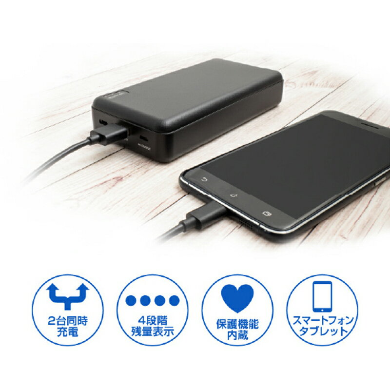 GREENHOUSE（グリーンハウス）『モバイルバッテリー大容量20000mAh』