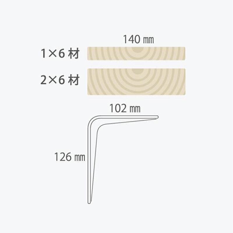TANNER タンナー アイアン棚受 Mサイズ ベージュ 幅43mm 高さ126mm 奥行102mm 4949...