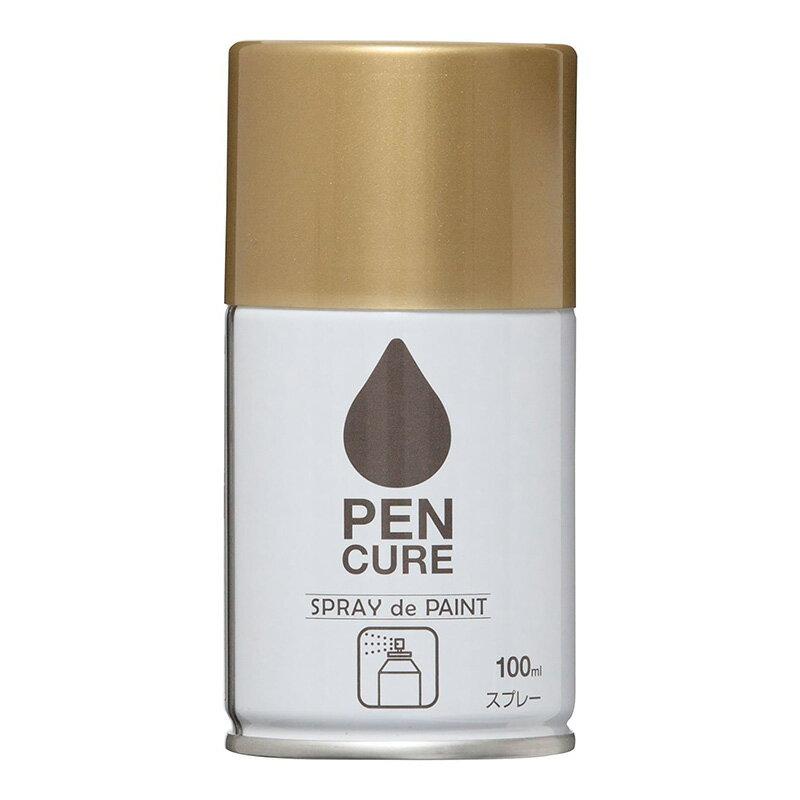 ニッペ 水性 スプレー ペンキュア SPRAY de PAINT 100ml ゴールドメタリック つやあり 屋内外 4976124354199