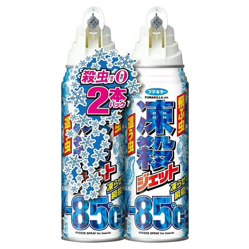 フマキラー 凍殺ジェット -85℃ 300ml 2本パック スプレー式 殺虫成分ゼロ 飛ぶ虫 這う虫 4902424448665