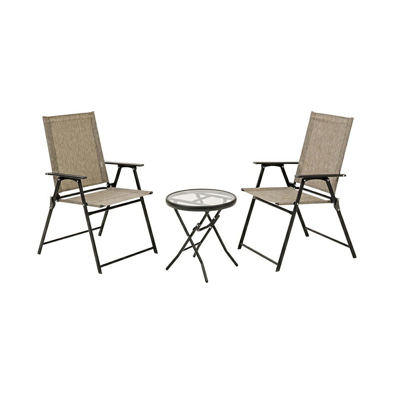 タカショー フレスコ テーブル＆チェアー 3点セット MSF-39S ガーデンファニチャー 折りたたみ 4975149..