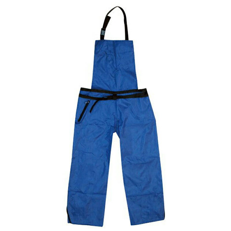 関西洋鋸 草笛印 防水ズボン型 ファスナー付き エプロン ブルー 515674 4948292030250
