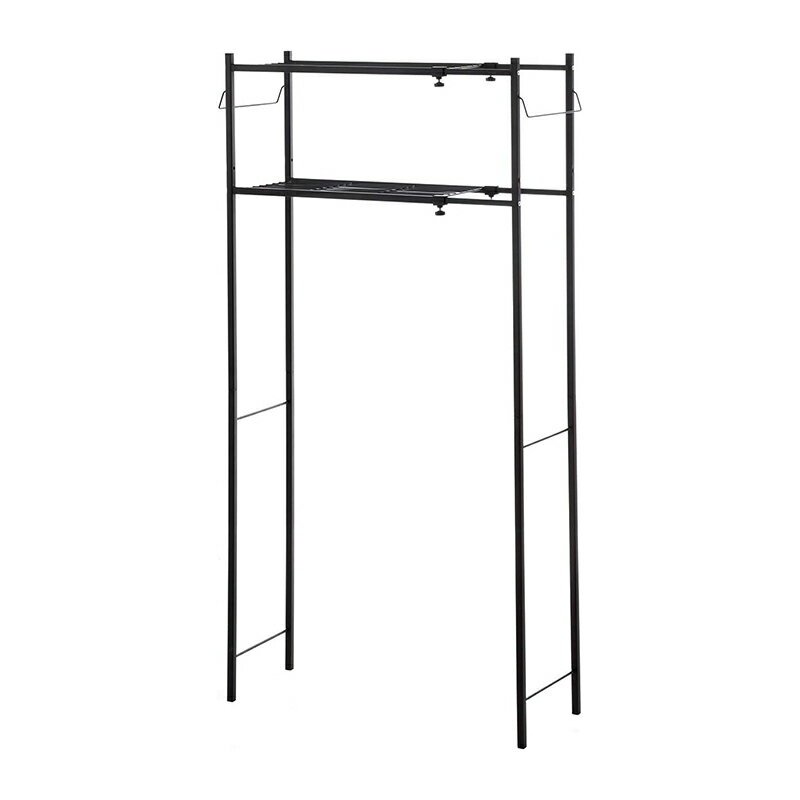 平安伸銅工業 伸縮ランドリーラック 角パイプ タオル掛け付き 幅58〜80cm マットブラック TLR-2B 49776..