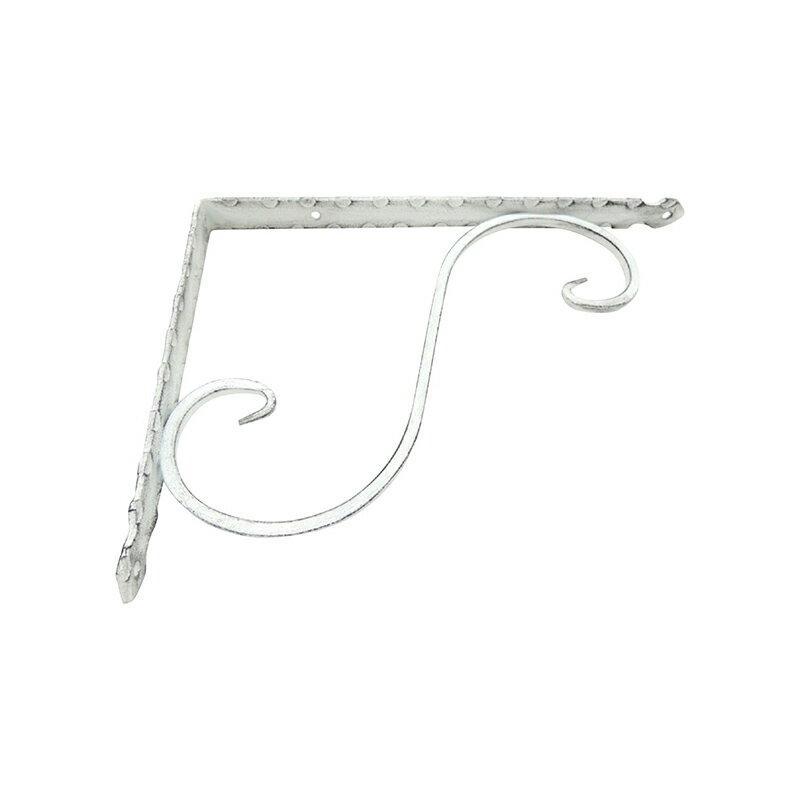 KGY ケージーワイ工業 アンティック 鍛冶屋の棚受 白 200mm×275mm アンティーク 1個 KJ-W200 4963784500158