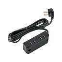 ELPA エルパ 家具用コンセント2個口 ブラック FO-22(BK) 4901087227327