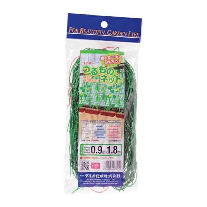 ダイオ化成 つるもの園芸ネット 網目10cm 0.9m×1.8m 緑 4960256260954