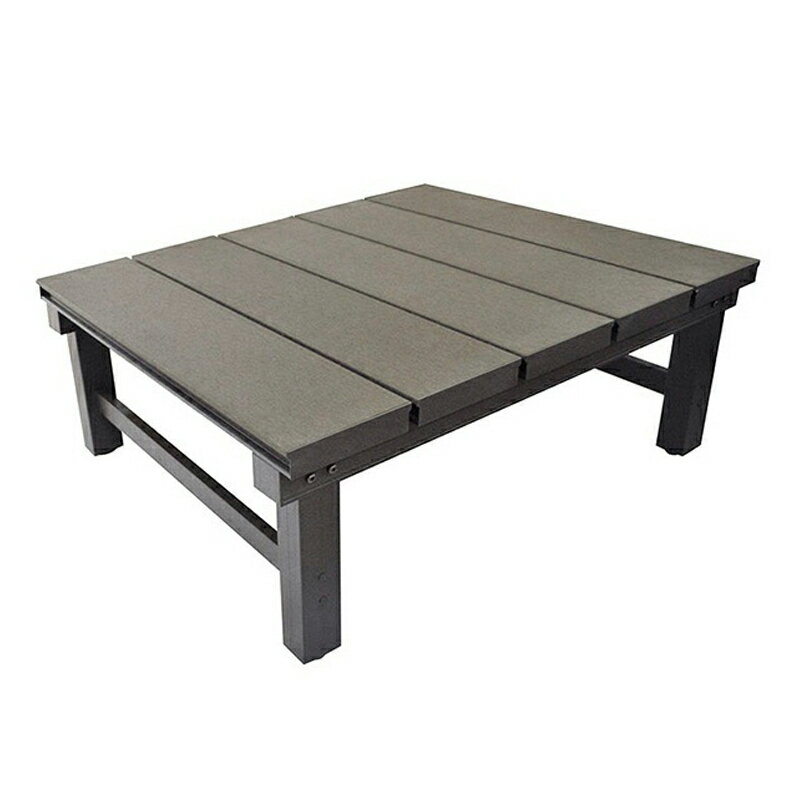 岡元木材 人工木アルミ 連結デッキ T型 9090 アッシュブラウン 約幅900×奥行900×高さ400-440mm 4524804125784