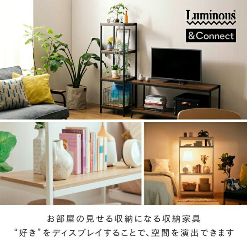 ルミナス ウッドシェルフ用1段チェスト 幅74.5cm 奥行42cm ブラウン CN-F1C80BR 4550668043469 [3]