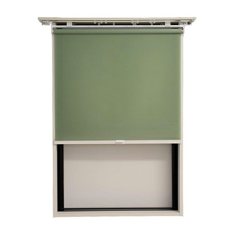 TOSO スチールラック用 ロールスクリーン グリーン 枠色ホワイト 幅120cm×長さ180cm 4582601301282