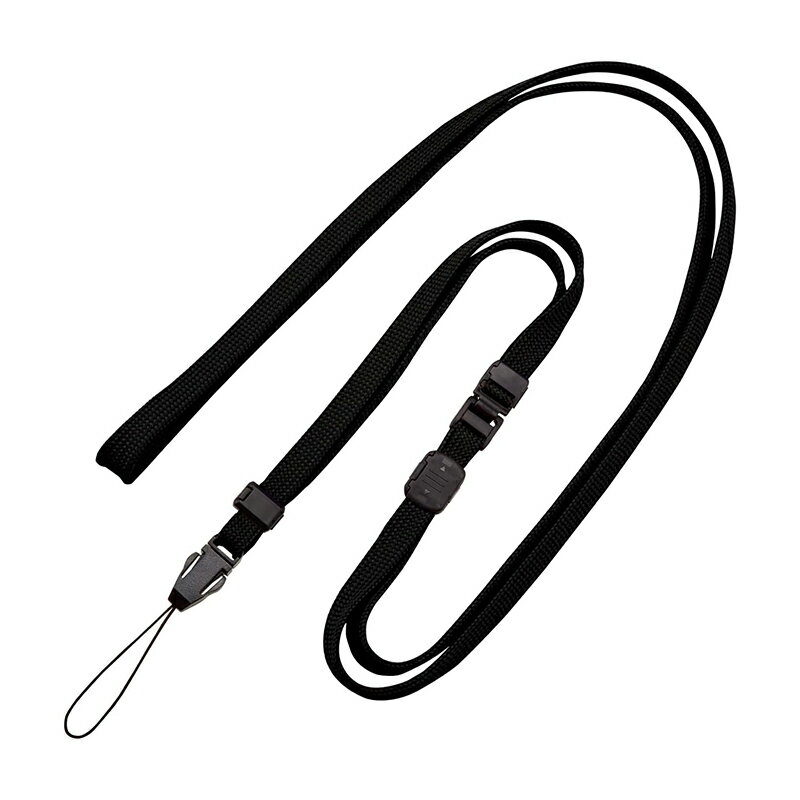 オープン工業 ロングストラップ 黒 NX-207P-BK メール便対応（5個まで） 4970115565847