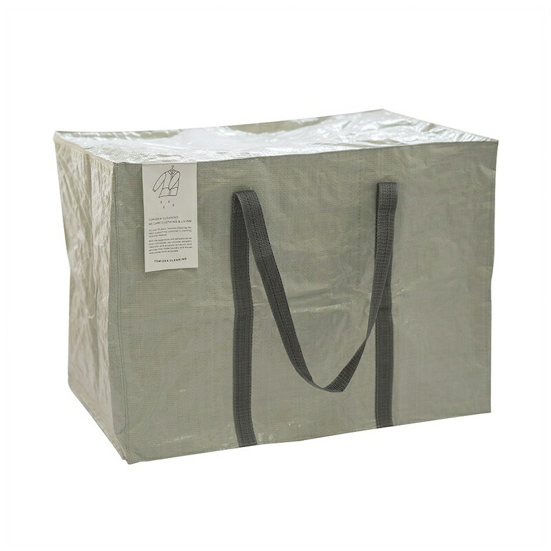 クリーニング店が作った種も仕掛けもあるランドリーバッグ 一見、一般的な大判ランドリーバッグ。素材はレジャーシートに使われているようなビニール素材。 このPPラミクロス素材、丈夫、水に強い、軽い、コンパクトに折りたためるなど、クリーニングバッ...