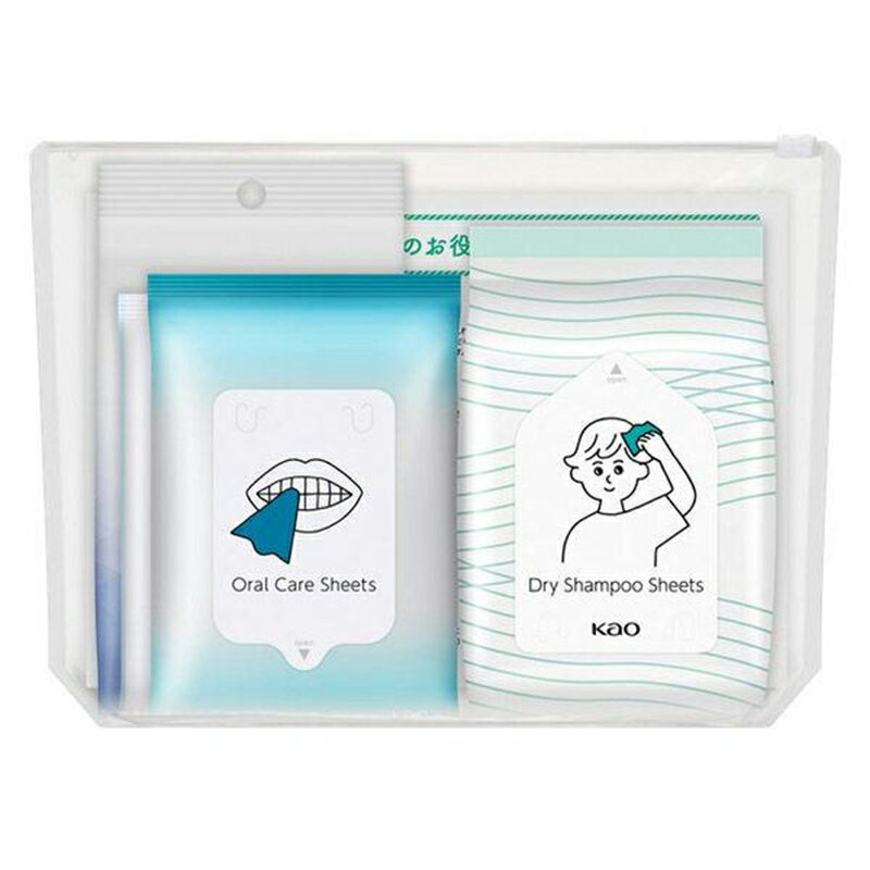 花王 水がなくても清潔セット 1セット ポーチ付き 防災セット 防災 旅行 4901301432131