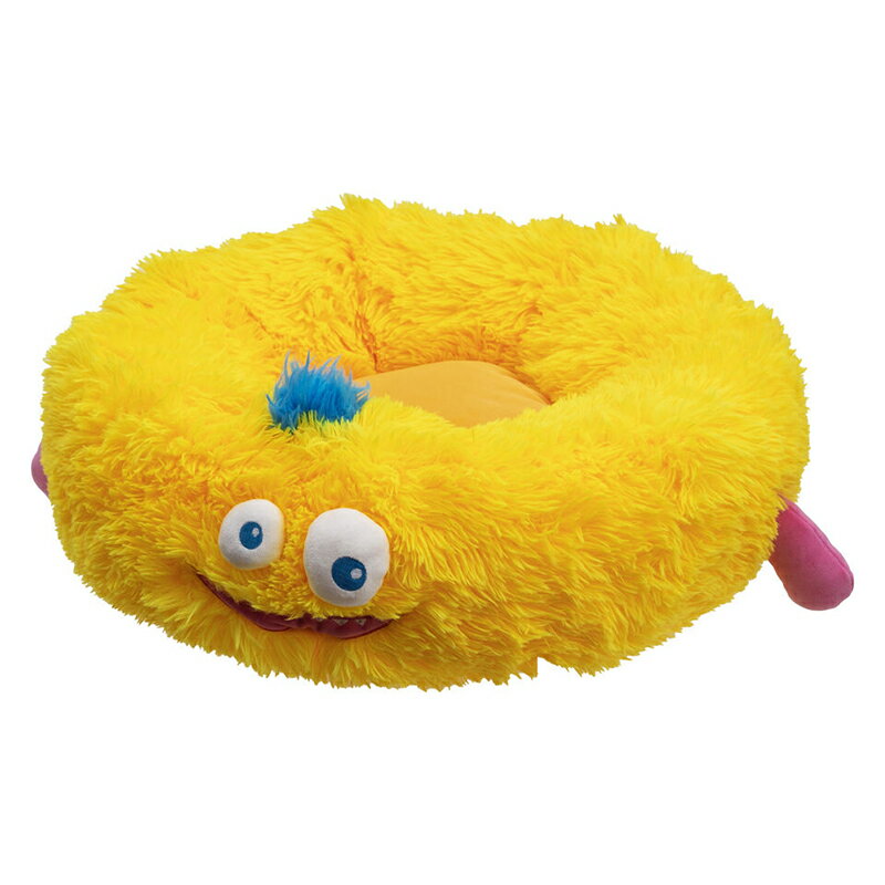 貝沼産業 カラフルモンスターズ ボリュームベッド イエローモヒカン ペット用 ベッド 滑り止め付 4960222501586